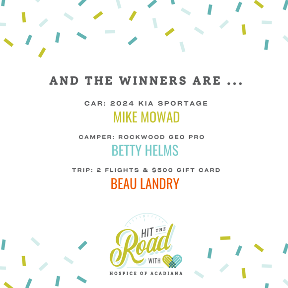 Hit the Road Raffle Winners Announced!